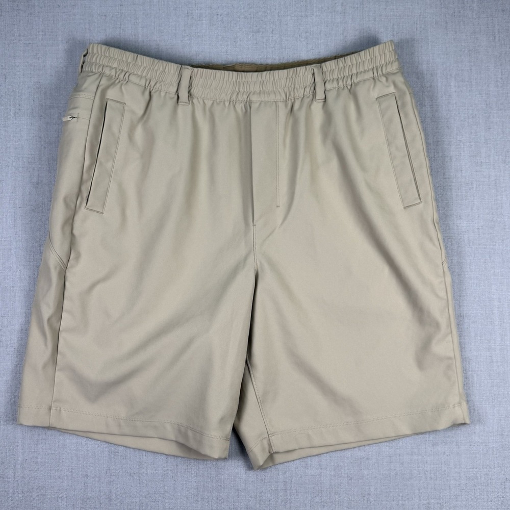 Birddogs Shorts Men's 2XL Khaki Tan Lined 9" Inseam Athletic Golf Gym Casual